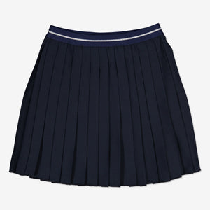 Pleated Kids Skirt-Unisex-6-12y-Navy