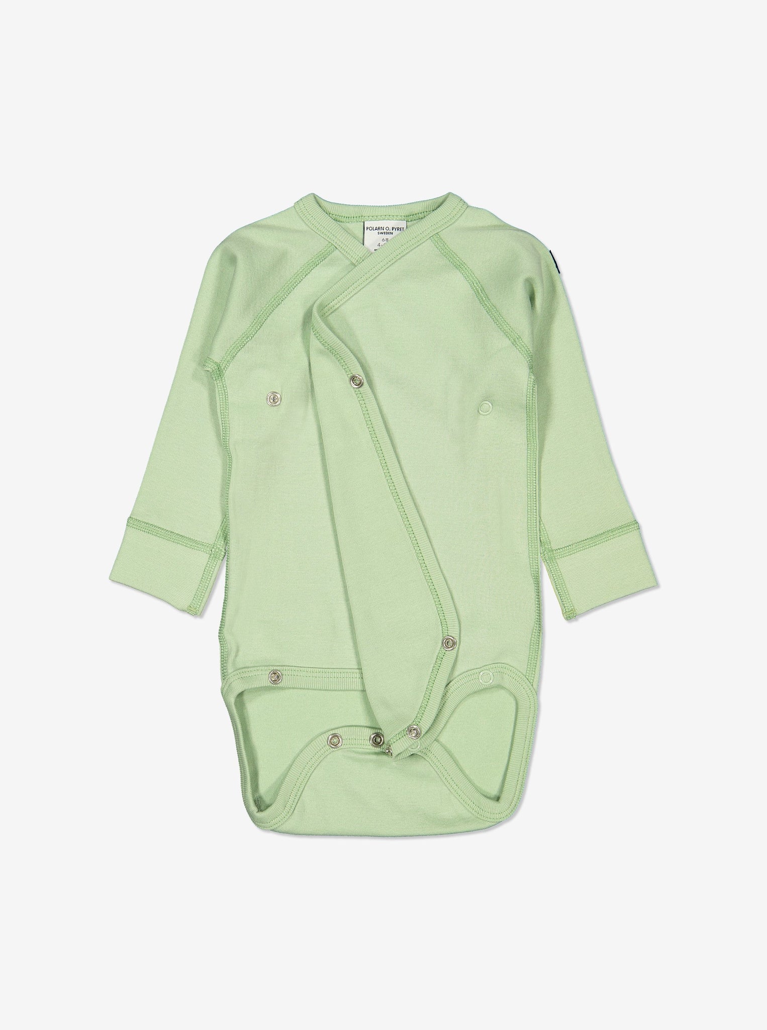 Wraparound Baby Bodysuit-Unisex-0-6m-Green