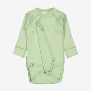 Wraparound Baby Bodysuit-Unisex-0-6m-Green