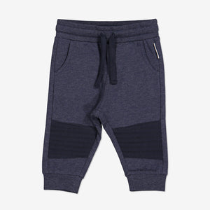 Knee Patch Baby Joggers-Unisex-0-1y-Navy