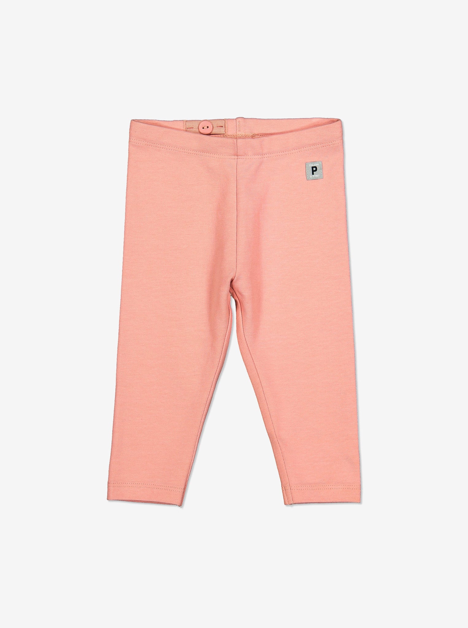 Organic baby pink leggings, durable comfy and warm, Polarn o. pyret