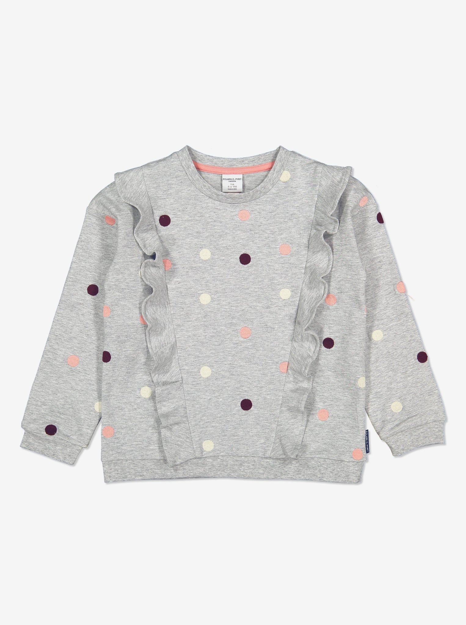 Polka Dot Kids Sweatshirt-Unisex-1-6y-Grey