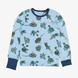 Space Print Kids Pyjamas-Unisex-1-12y-Blue