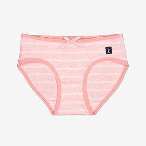 Girls briefs in pink stripes with soft elasticated waistband more a comfortable fit