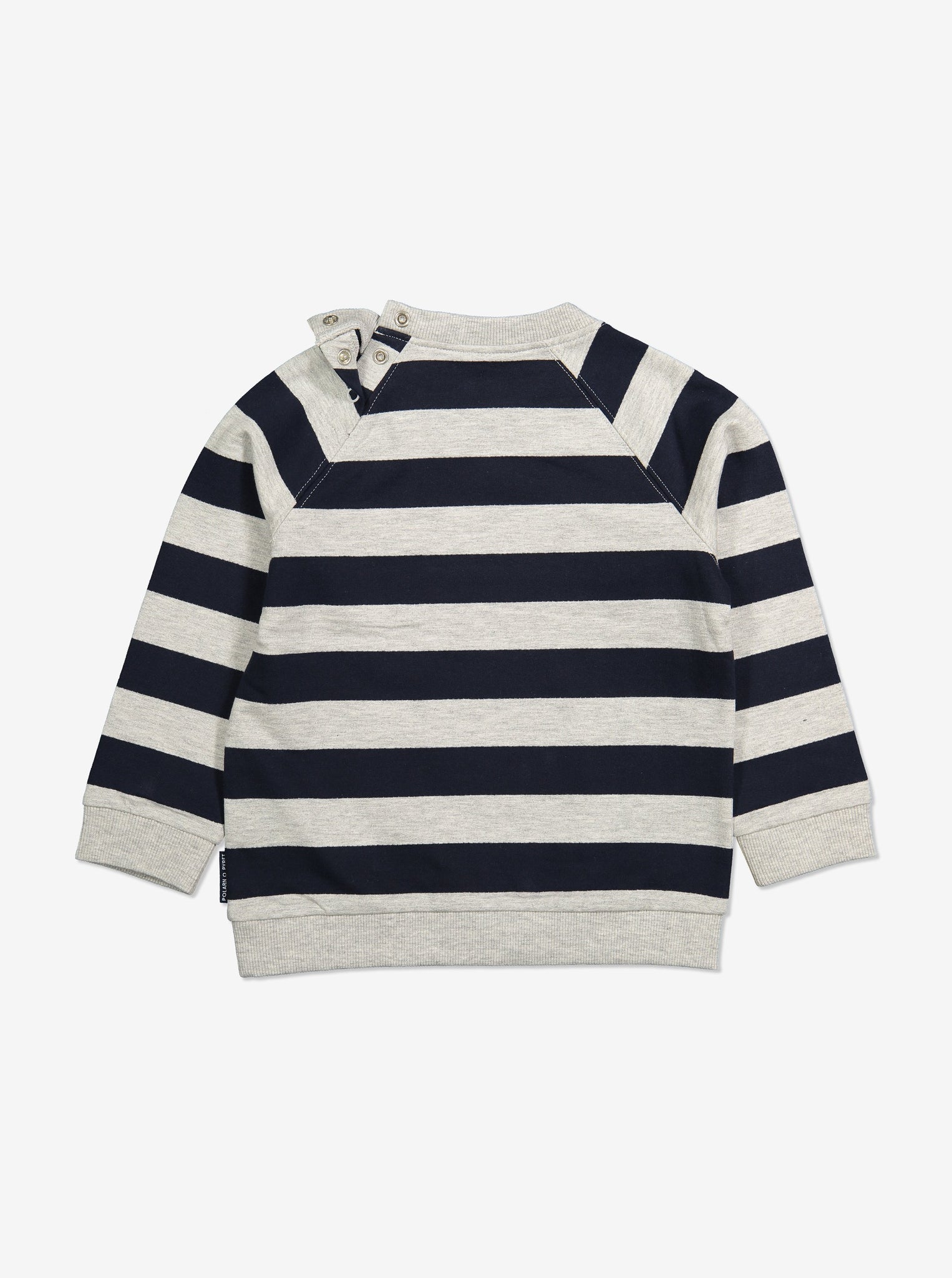 Striped Kids Sweatshirt-Unisex-1-6y-Navy