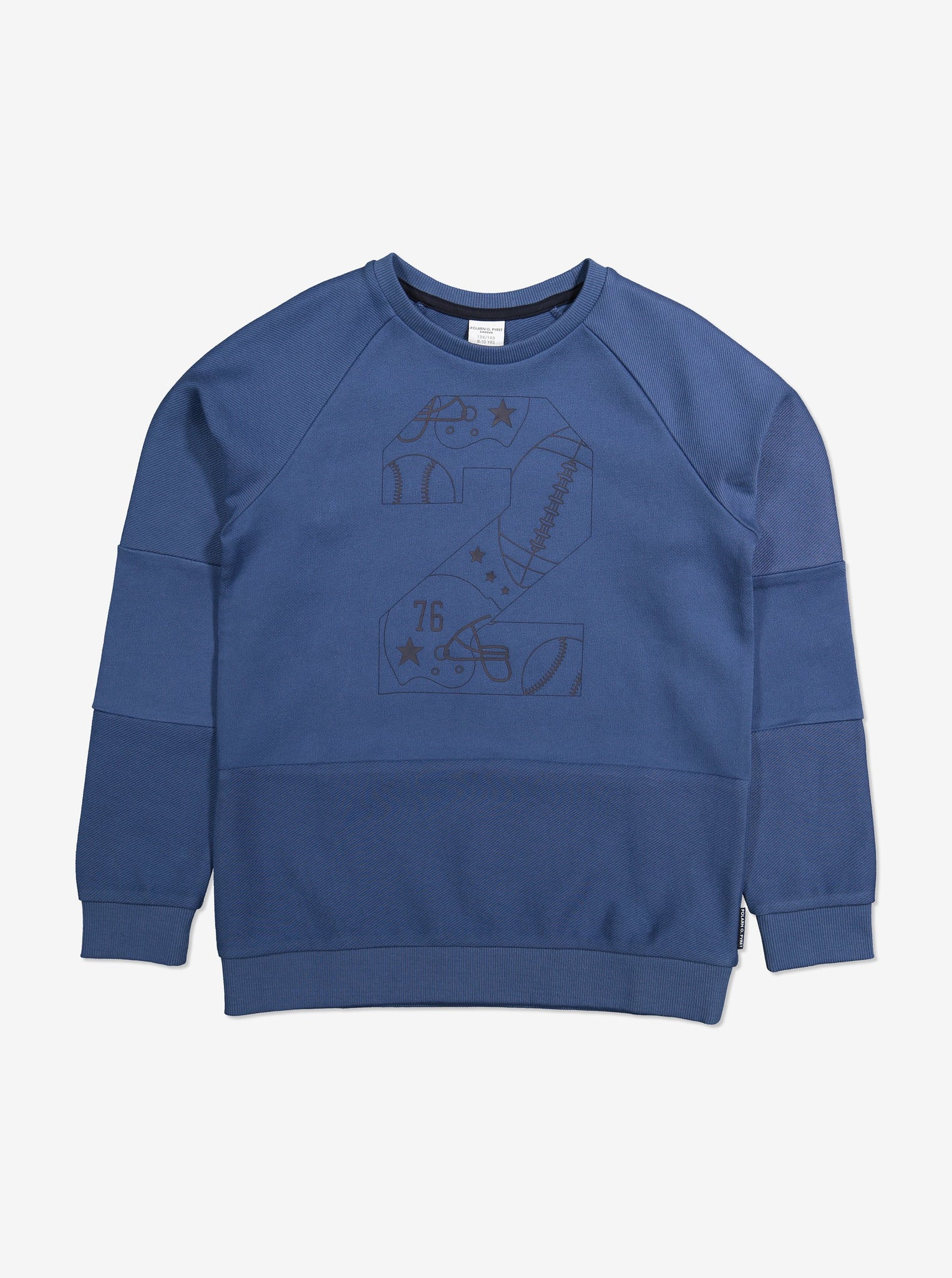 Herringbone Kids Sweatshirt-Unisex-6-12y-Blue