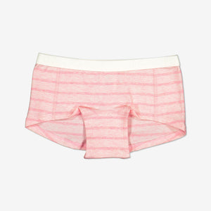 Striped Girls Boxer Briefs-Girl-1-12y-Pink