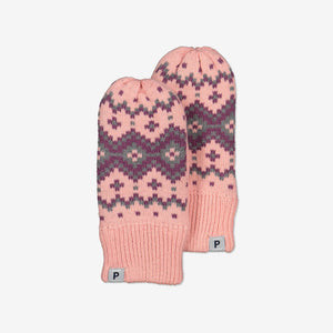 Nordic Wool Kids Gloves-6m-9y-Pink-Girl