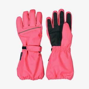 Padded Kids Ski Gloves-2-12y-Pink-Girl