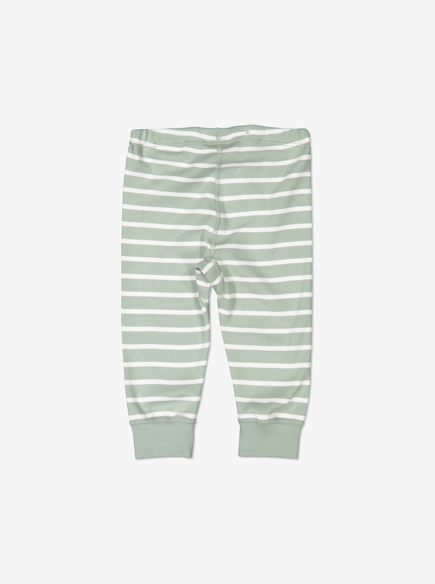 Striped Baby GOTS Organic Green Leggings