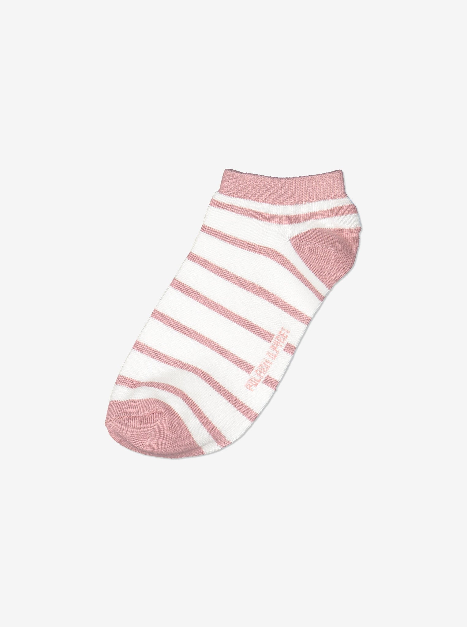 2 Pack Girls Striped Pink Ankle Socks