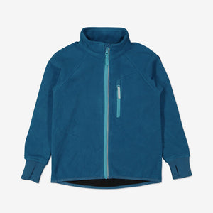 Kids Blue Fleece & Waterproof Jacket