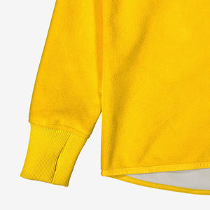 Kids Yellow Fleece & Waterproof Jacket