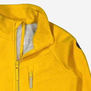 Kids Yellow Fleece & Waterproof Jacket