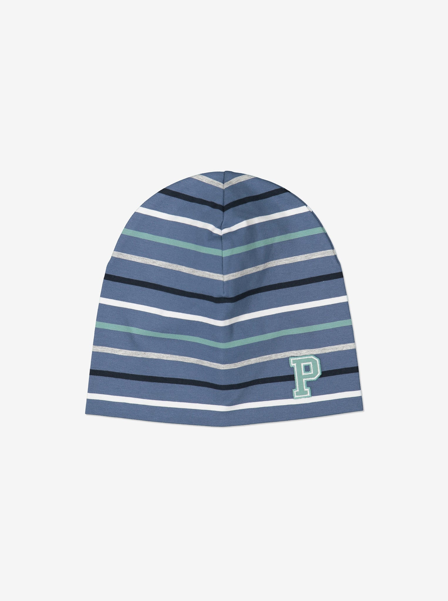 Striped Kids Blue Beanie Hat