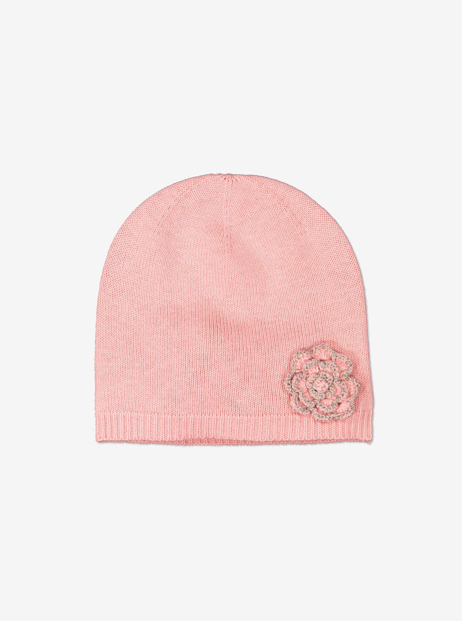 Pink Kids Wool Beanie Hat