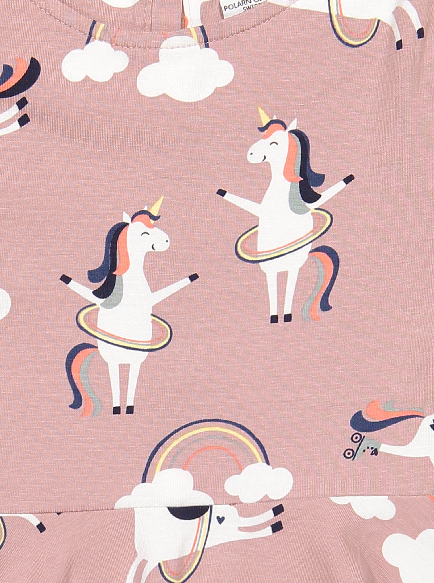 Girls Pink Kids Organic Cotton Unicorn Dress