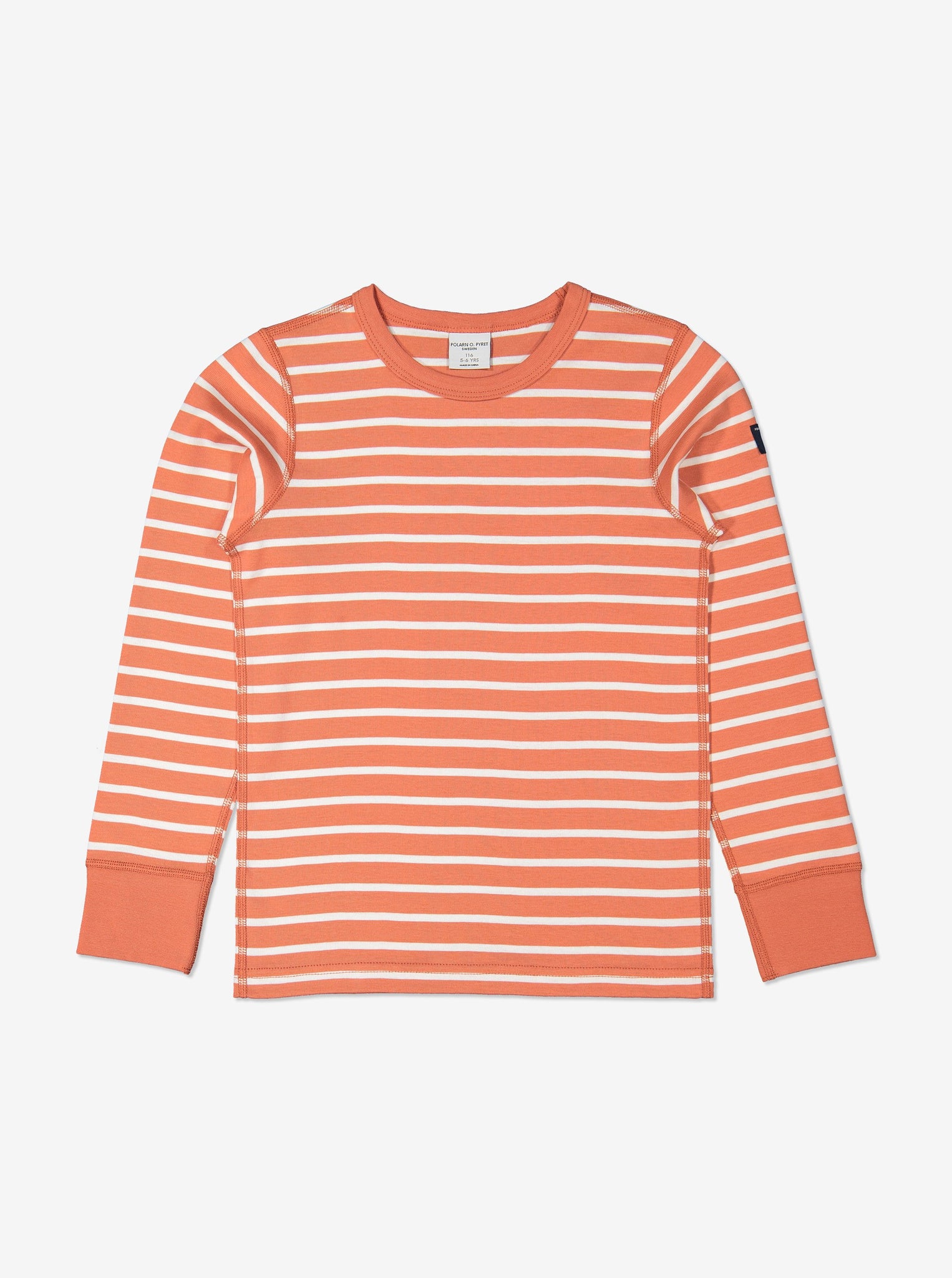 Kids Striped Orange Organic Top