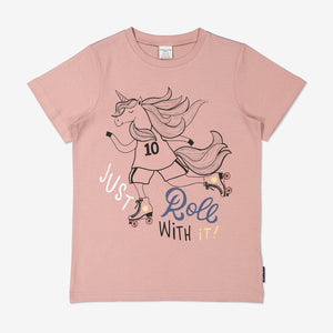Girls Organic Pink T-Shirt