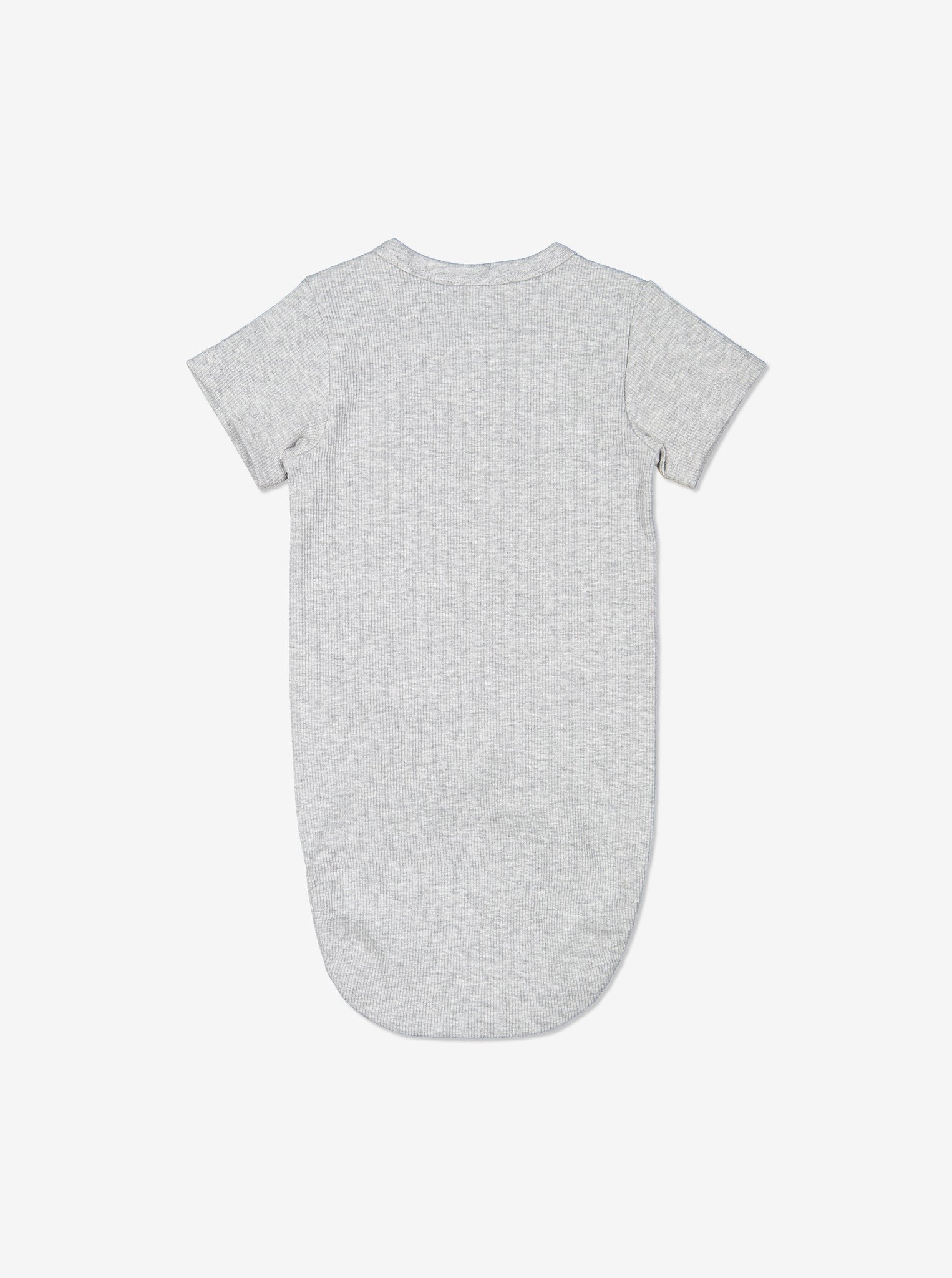 Unisex Grey Organic Cotton Newborn Baby Bodysuit