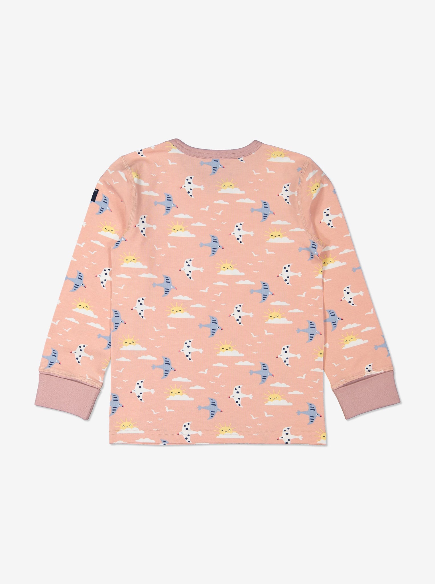 Girl Purple GOTS Organic Bird Print Pyjamas