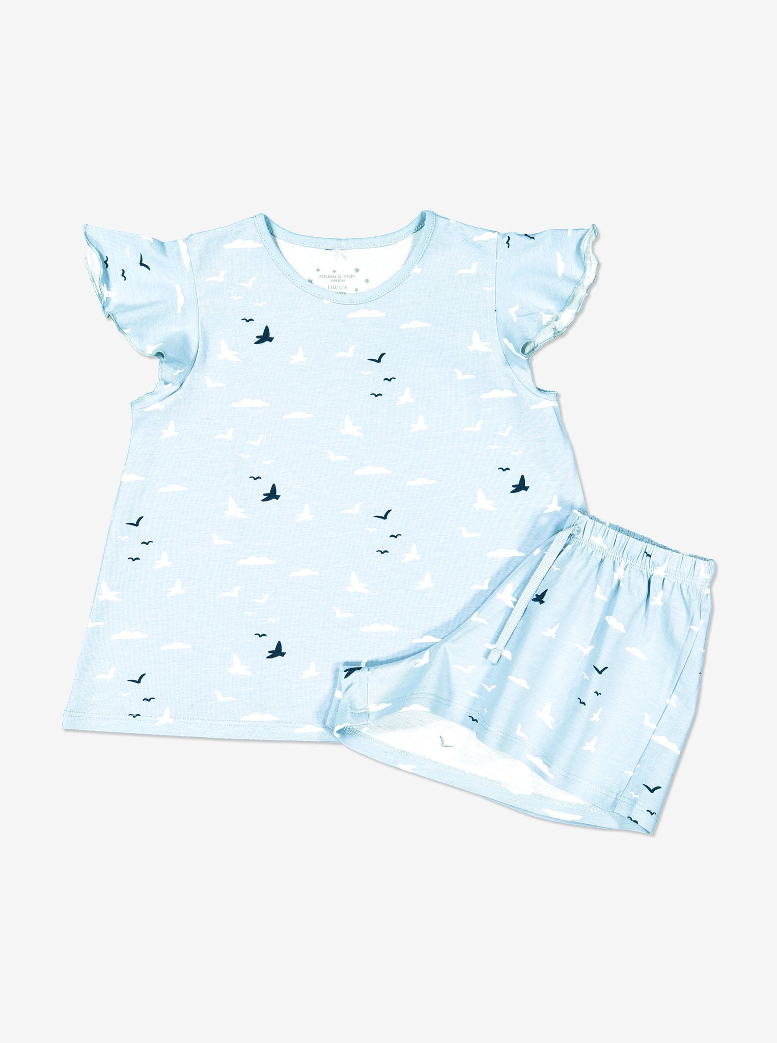 Girl Blue GOTS Organic Seagull Print Pyjamas