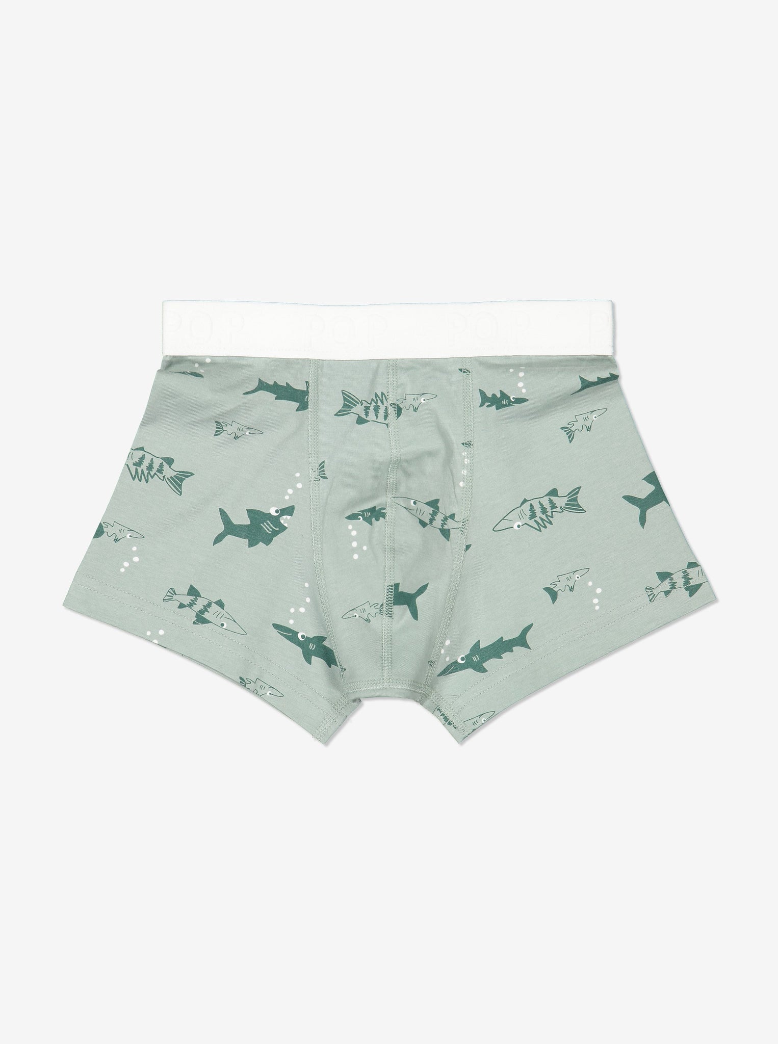 Boy Green Boys Fish Print Boxer Shorts
