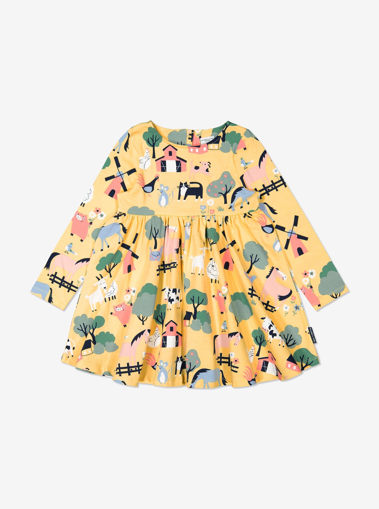 Girl Yellow GOTS Kids Jersey Twirl Dress