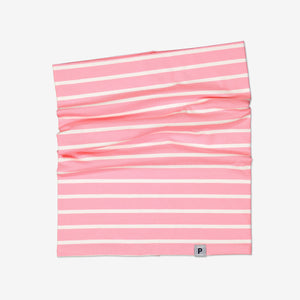 Kids Pink Striped Neckwarmer