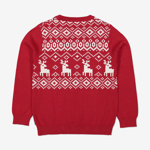 Organic Cotton Nordic Christmas Jumper 1-6years Red Unisex