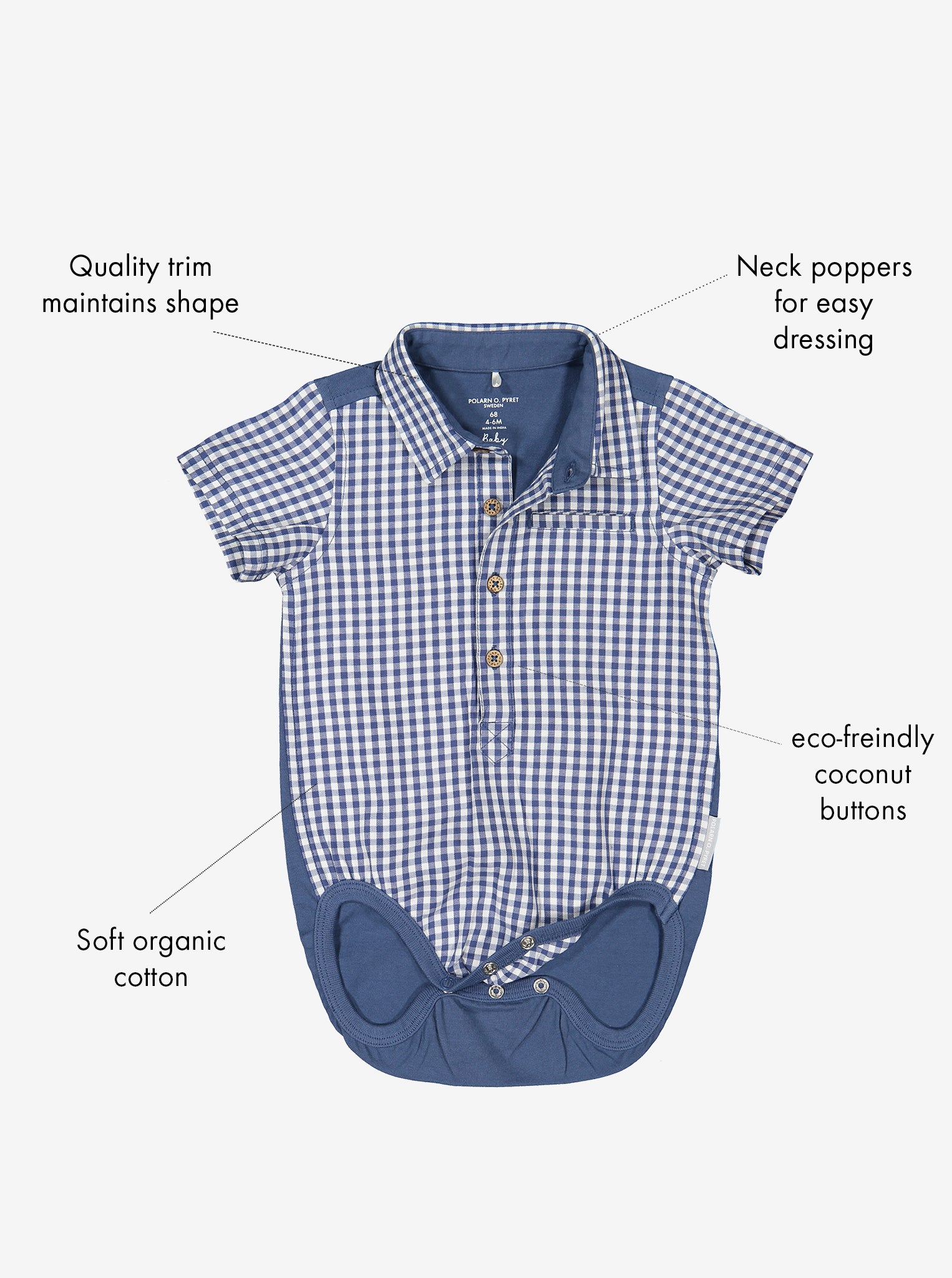 Checked Baby Shirt/Babygrow