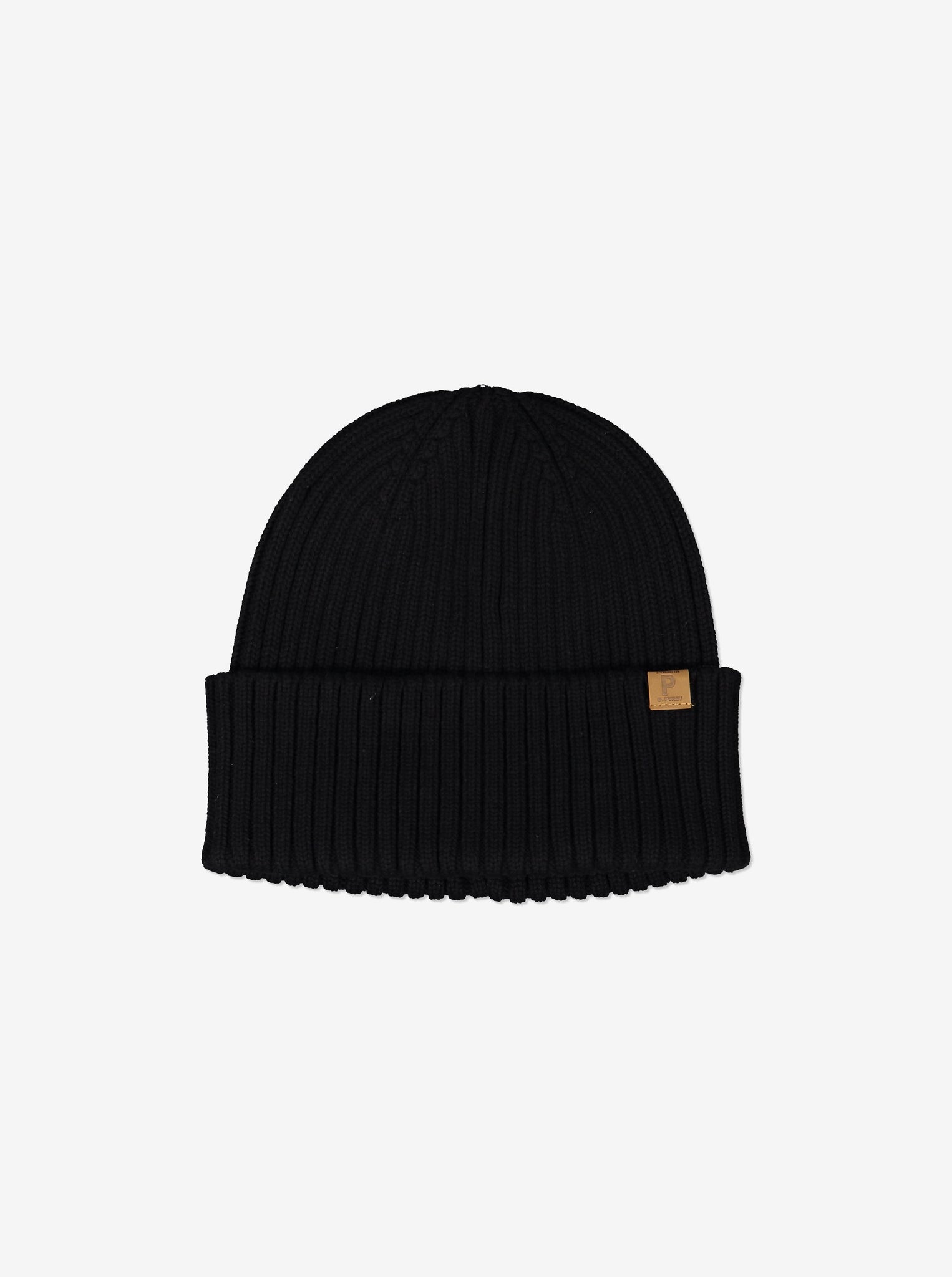 Black Knitted Kids Hat, warm and comfortable organic cotton, ethical and long lasting kids clothes polarn o. pyret