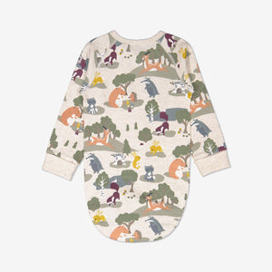 Organic Animal Print Babygrow, Ethical Baby Clothes | Polarn O. Pyret UK