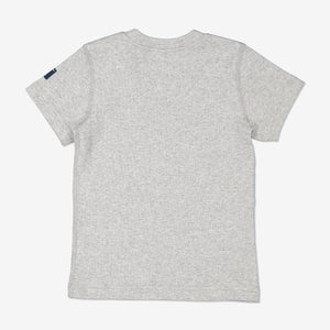 children's grey t-shirt, organic cotton, polarn o. pyret quality ethical 