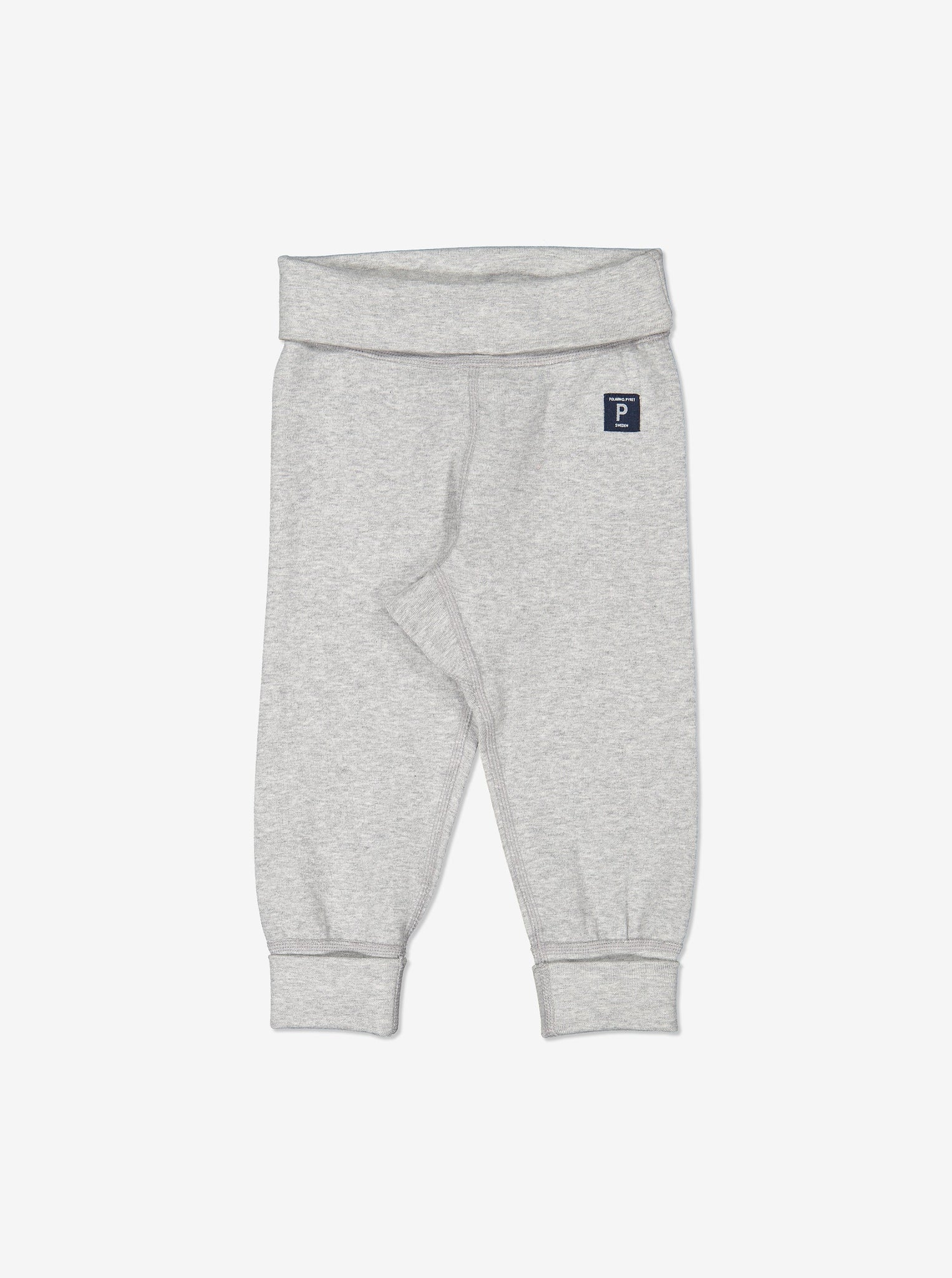 newborn grey leggings, ethical quality bottoms, polarn o. pyret organic cotton