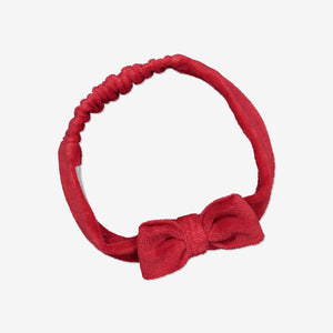 Girls red headband with bow, Perfect Baby Gifts 