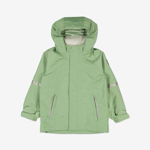 Green Kids Waterproof Jacket from Polarn O. Pyret Kidswear. Waterproof Kids Jacket