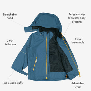 Blue Kids Waterproof Jacket from Polarn O. Pyret Kidswear. Waterproof Kids Jacket