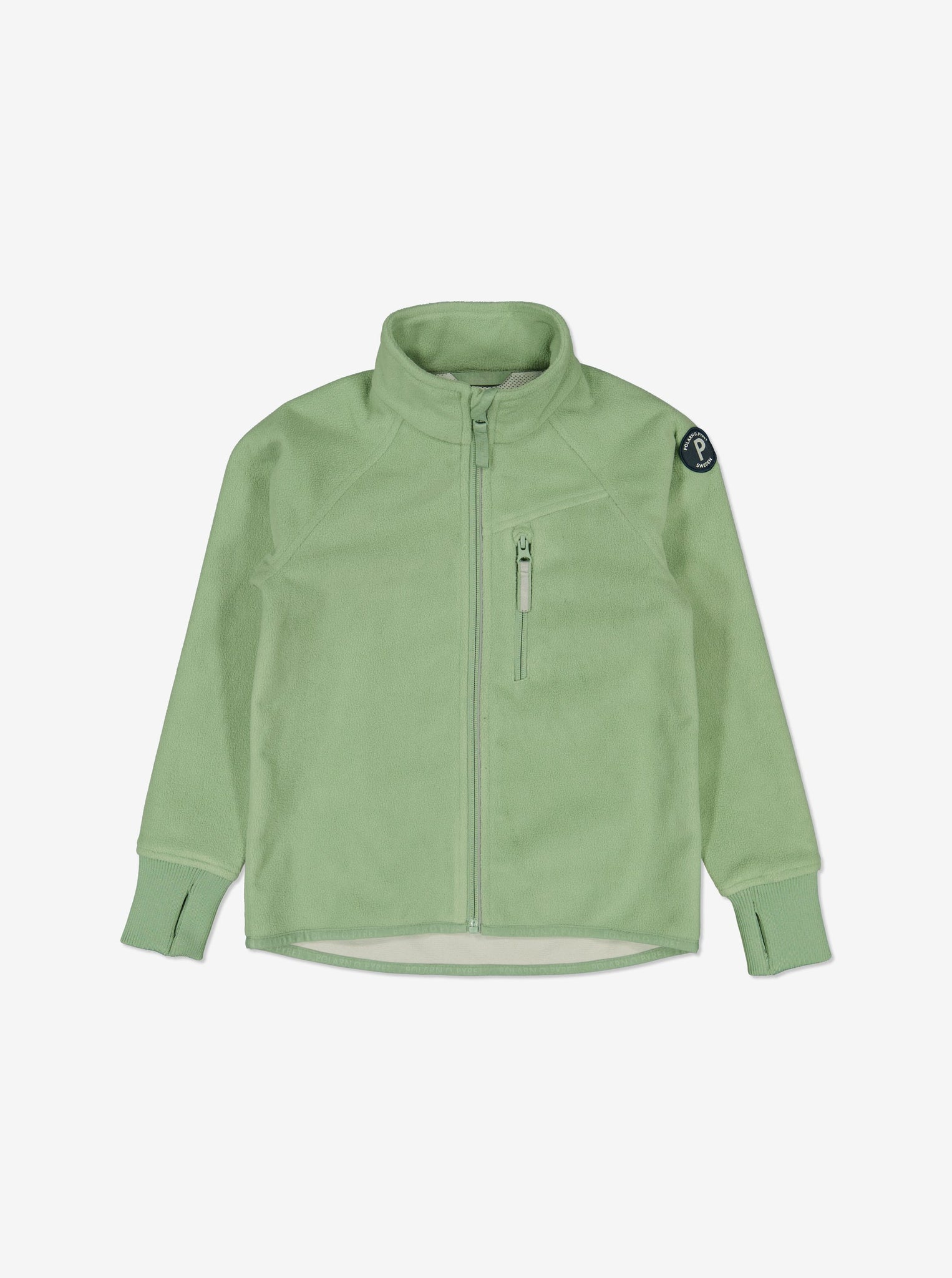 Green Kids Showerproof Fleece Jacket from Polarn O. Pyret Kidswear. Quality Kids Fleece Jacket