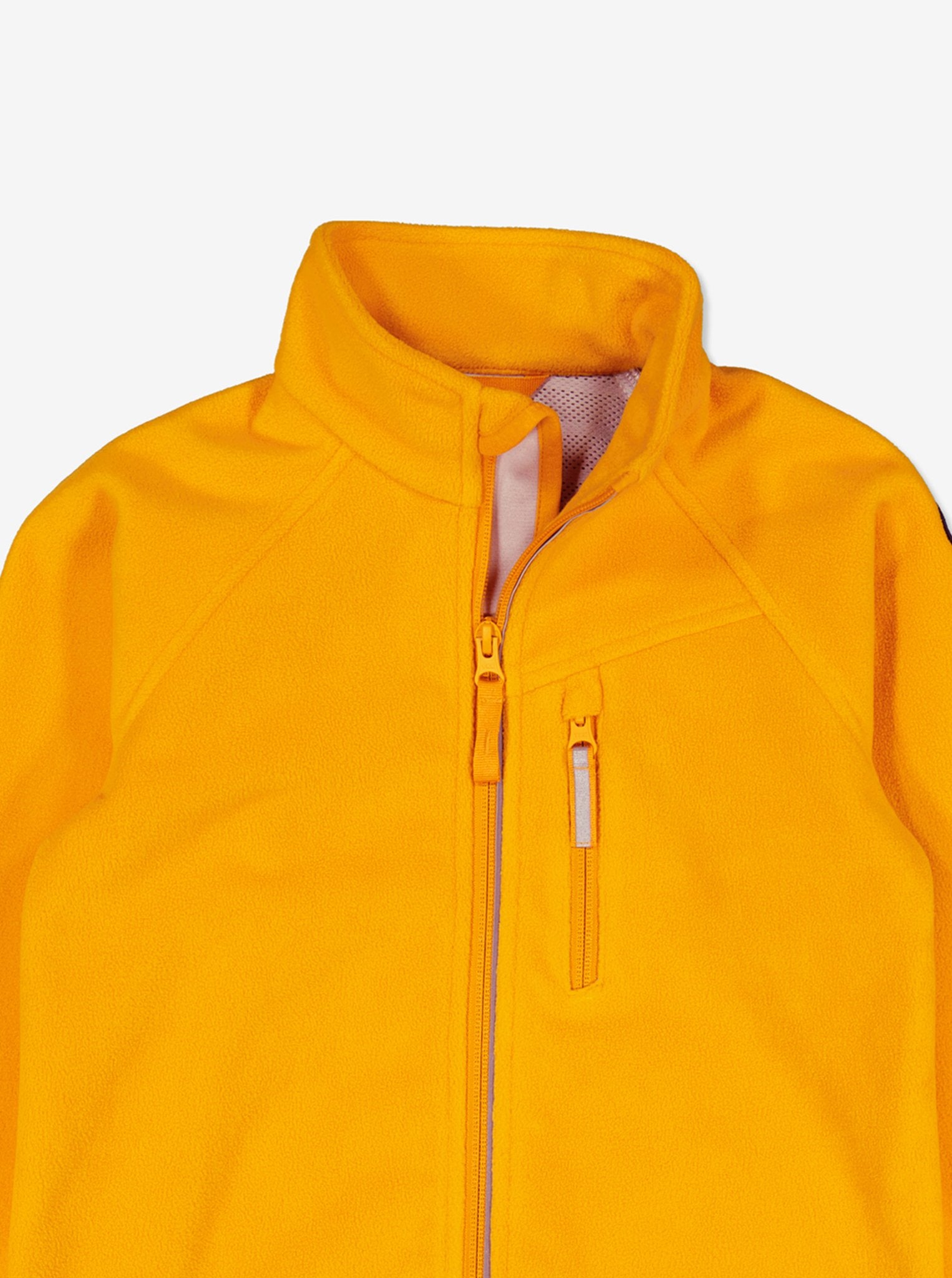 Yellow Kids Showerproof Fleece Jacket from Polarn O. Pyret Kidswear. Quality Kids Fleece Jacket