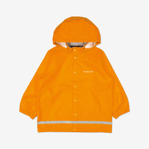 Yellow Waterproof Kids Rain Coat from Polarn O. Pyret Kidswear. Raincoats for kids bright yellow