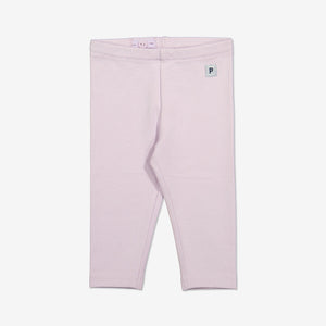  Organic Cotton Purple Kids Leggings from Polarn O. Pyret Kidswear. Made from ethically sourced materials.