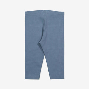  Organic Cotton Blue Kids Leggings from Polarn O. Pyret Kidswear. Made from sustainably sourced materials.