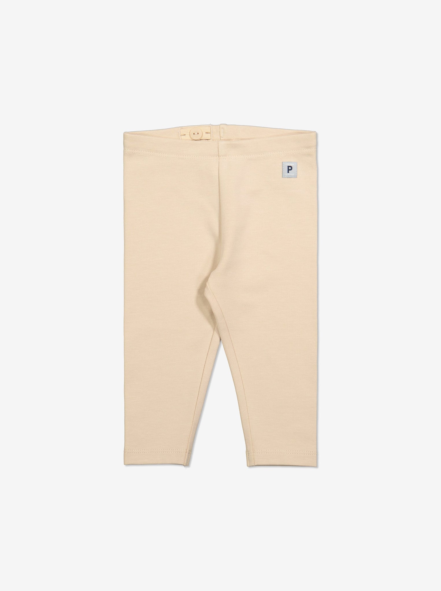 Organic Cotton Beige Baby Leggings from Polarn O. Pyret Kidswear. Made from sustainably sourced materials.