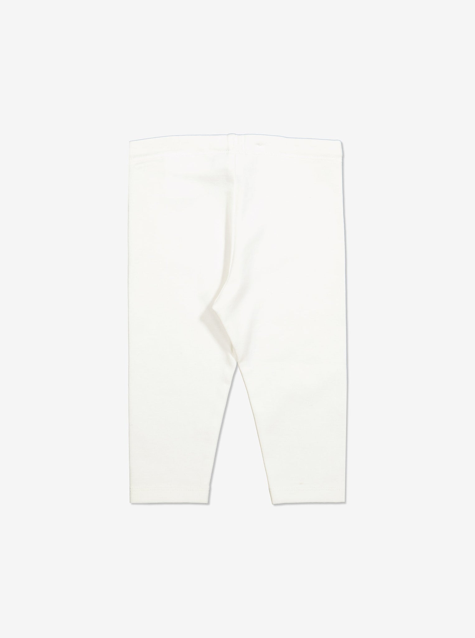  Organic Cotton White Baby Leggings from Polarn O. Pyret Kidswear. Made from eco-friendly materials.