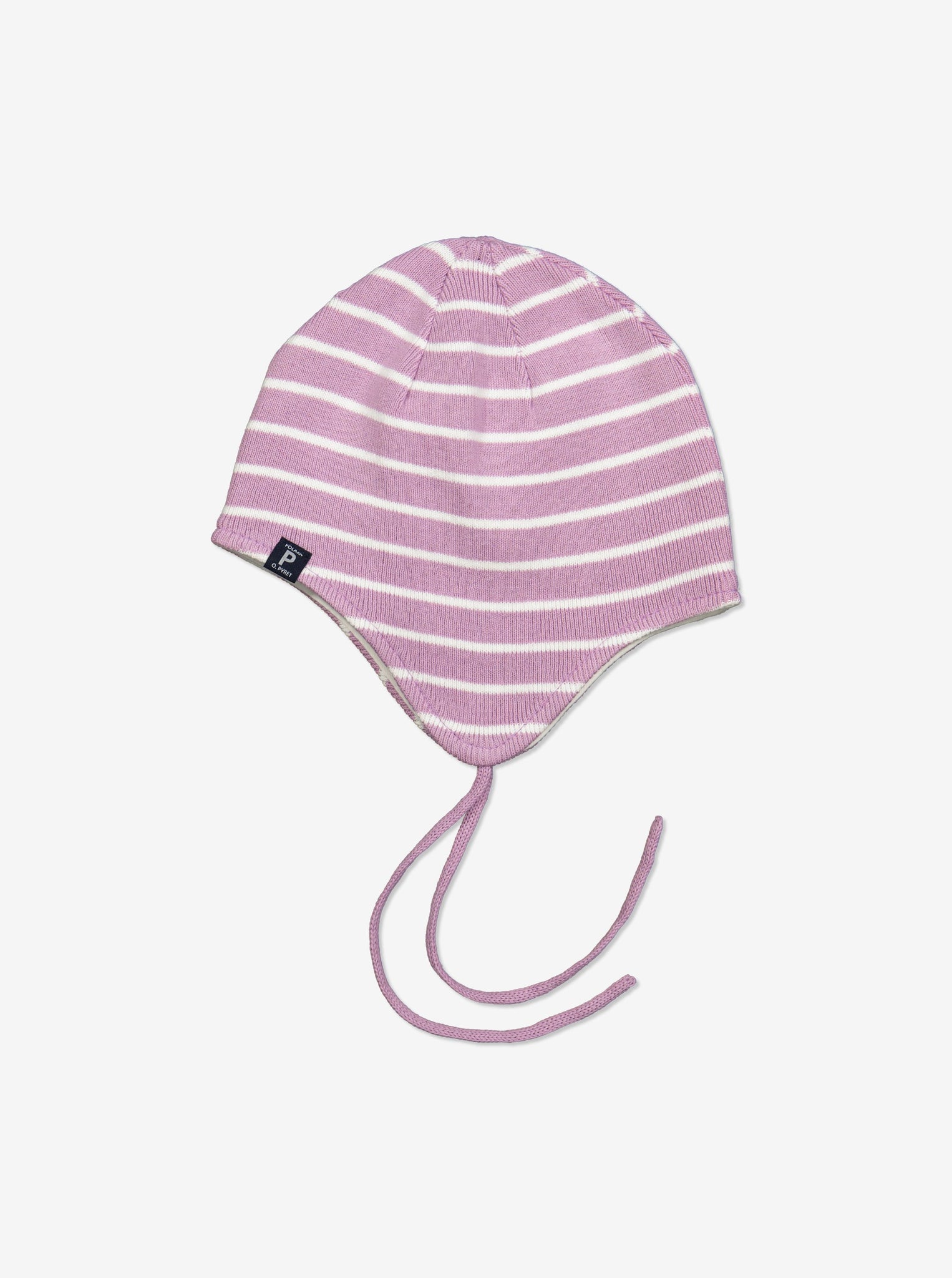 Striped Pink Baby Beanie Hat from Polarn O. Pyret Kidswear. Warm kids beanie