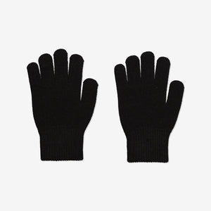 Kids Black Knitted Gloves Multipack from Polarn O. Pyret Kidswear. 