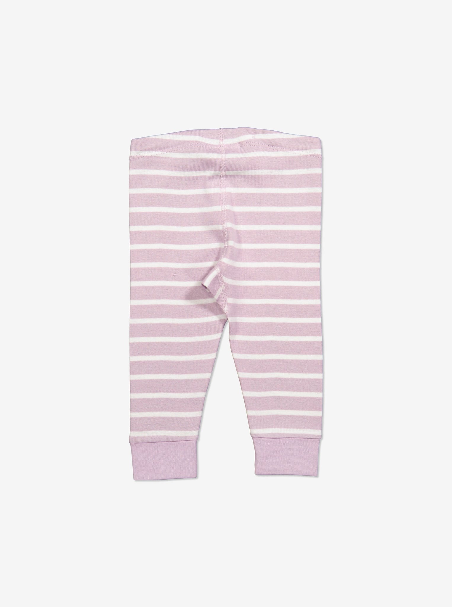  Organic Striped Pink Baby Leggings from Polarn O. Pyret Kidswear. Made with 100% organic cotton.