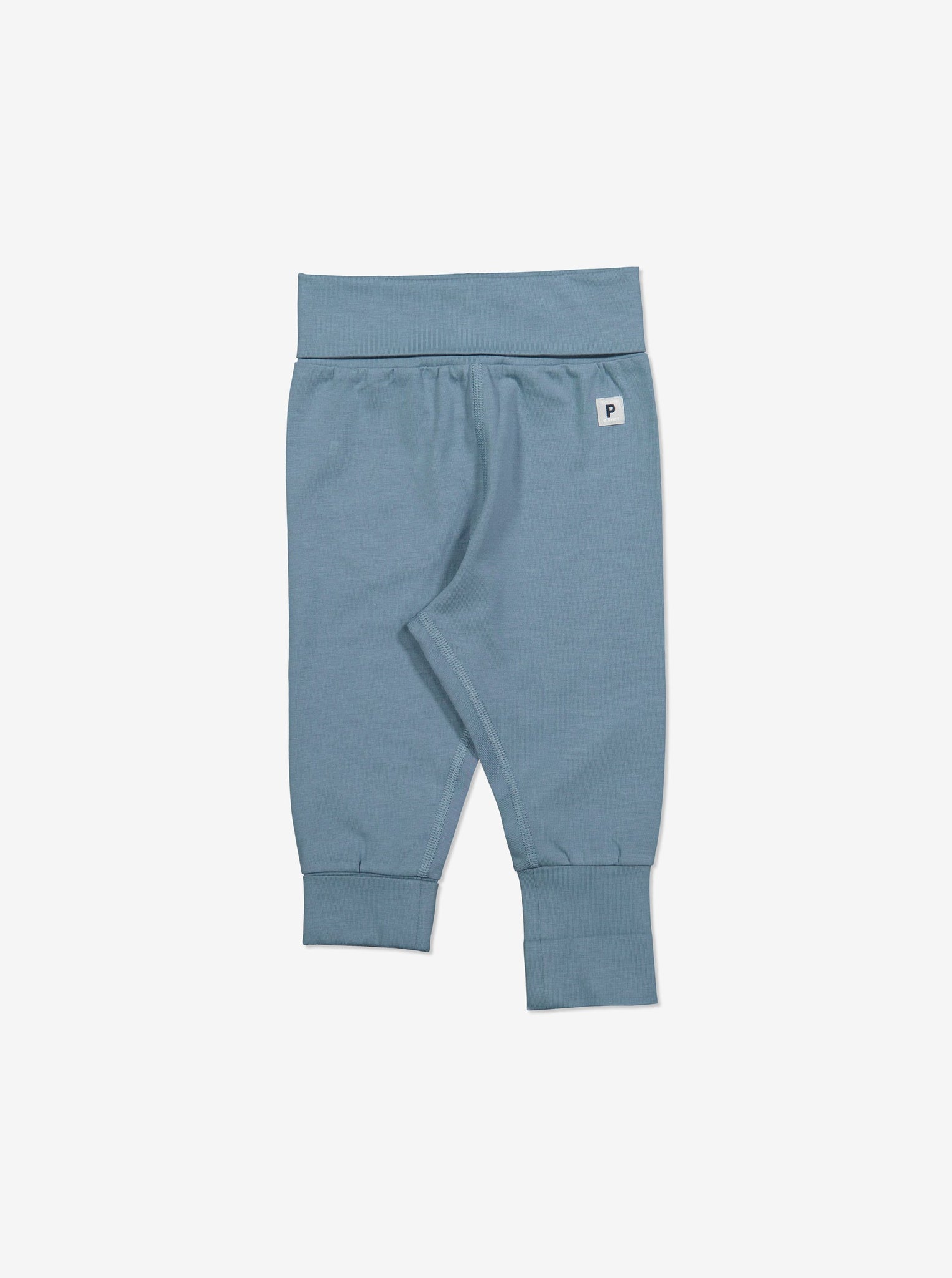  Organic Blue Baby Leggings from Polarn O. Pyret Kidswear. Made from eco-friendly materials.