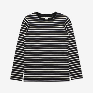  Organic Black Striped Kids Top from Polarn O. Pyret Kidswear. Made with 100% organic cotton.